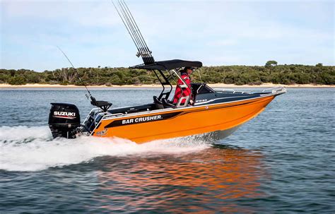 This quality, Australian made rig with fully enclosed pilot house is a real fishing weapon designed and built for long-range offshore sports fishing, with all the comforts of a cruiser to keep the entire family happy. . Bar crusher boats for sale